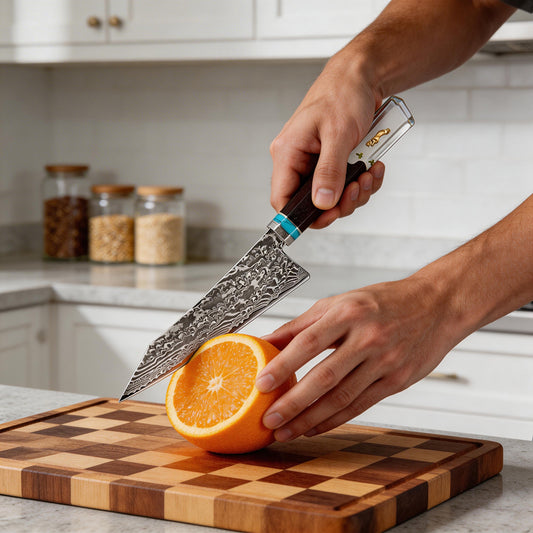 XITUO Damascus Kitchen Utility Knife, 5" Paring Knife VG10 Damascus Steel 67-Layer Blade,Perfect for Peeling,Slicing & Trimming