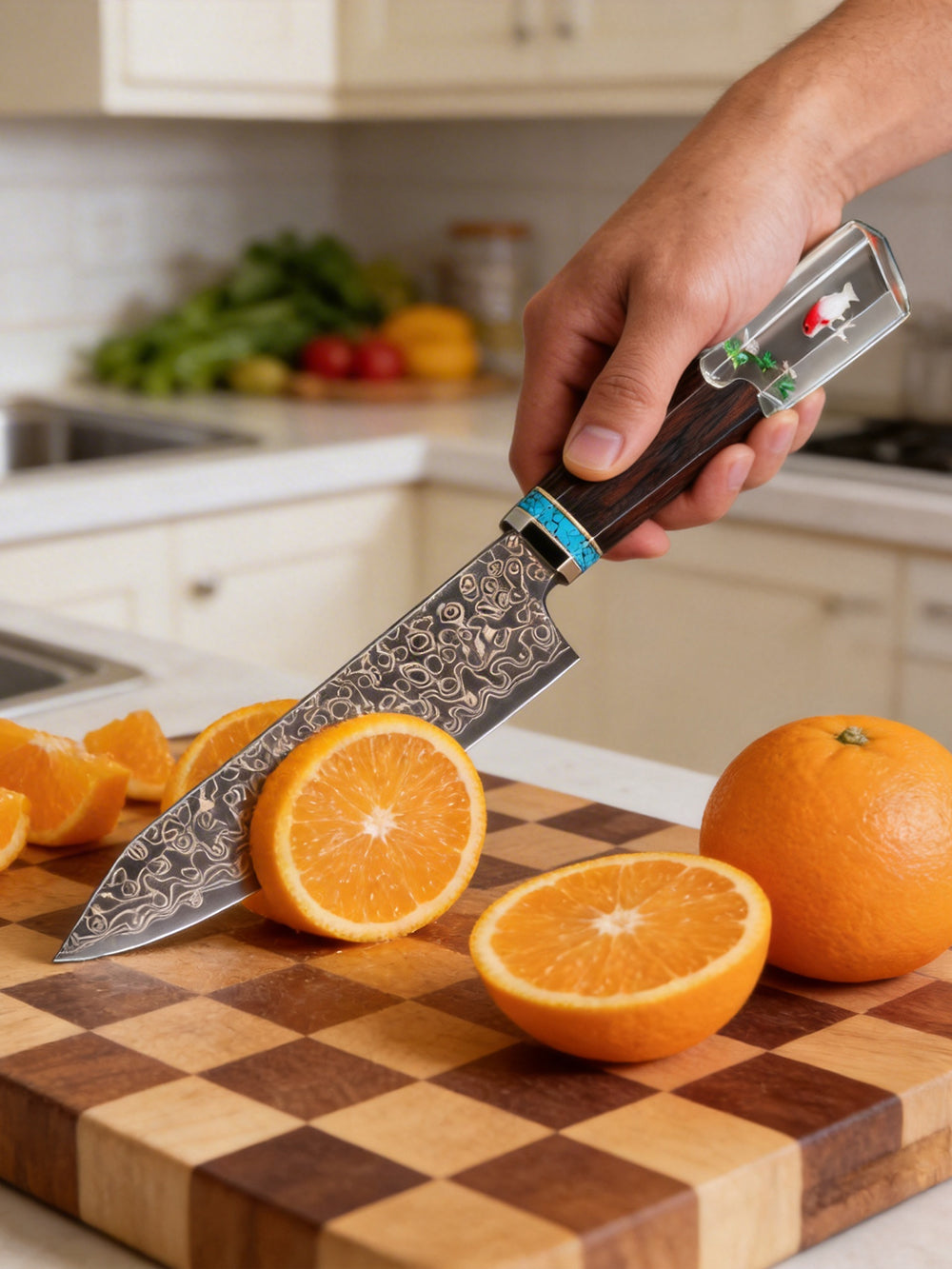 XITUO Premium 5 inch Peeling Knife, Precision Razor-Sharp Kitchen Fruit Knife Made of Super Copper Damascus Steel, Exquisite Handle