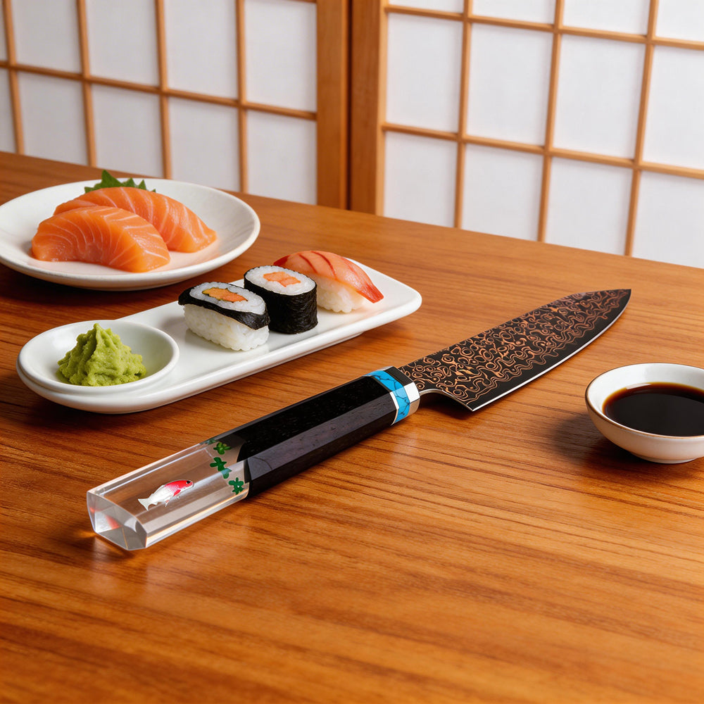 XITUO Premium 5 inch Peeling Knife, Precision Razor-Sharp Kitchen Fruit Knife Made of Super Copper Damascus Steel, Exquisite Handle