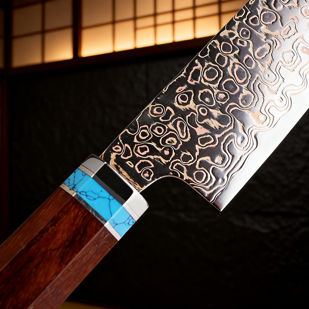 XITUO Premium 5 inch Peeling Knife, Precision Razor-Sharp Kitchen Fruit Knife Made of Super Copper Damascus Steel, Exquisite Handle