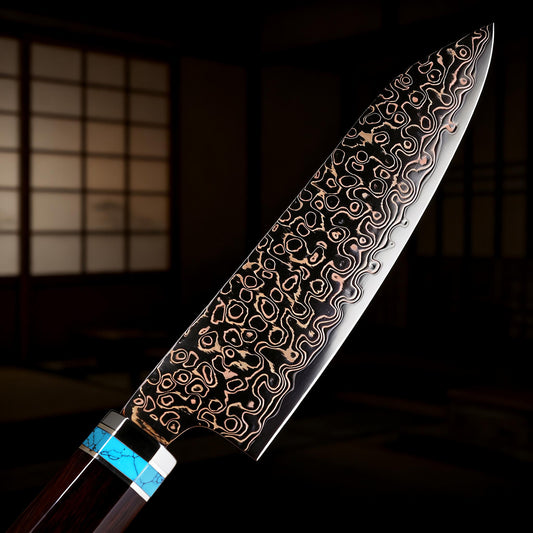 XITUO Premium 5 inch Peeling Knife, Precision Razor-Sharp Kitchen Fruit Knife Made of Super Copper Damascus Steel, Exquisite Handle